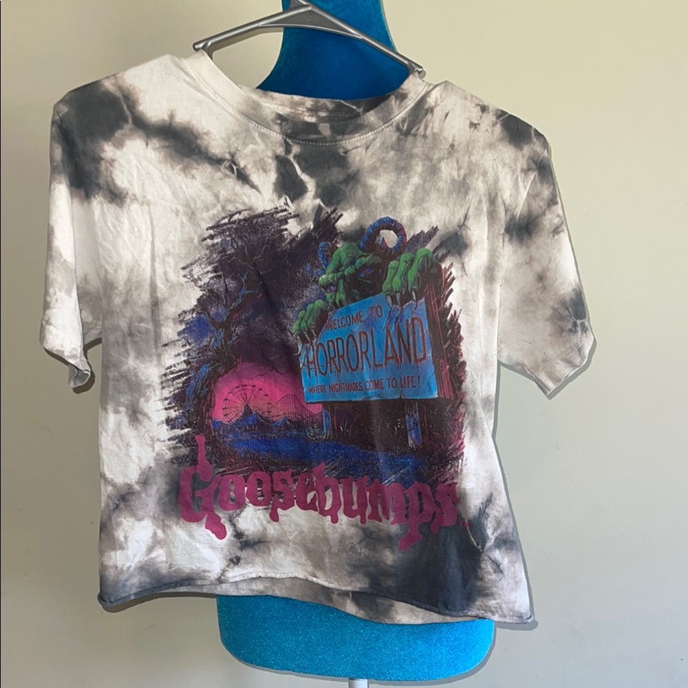 Goosebumps Tie-Dye Horrorland Tee - Black and White